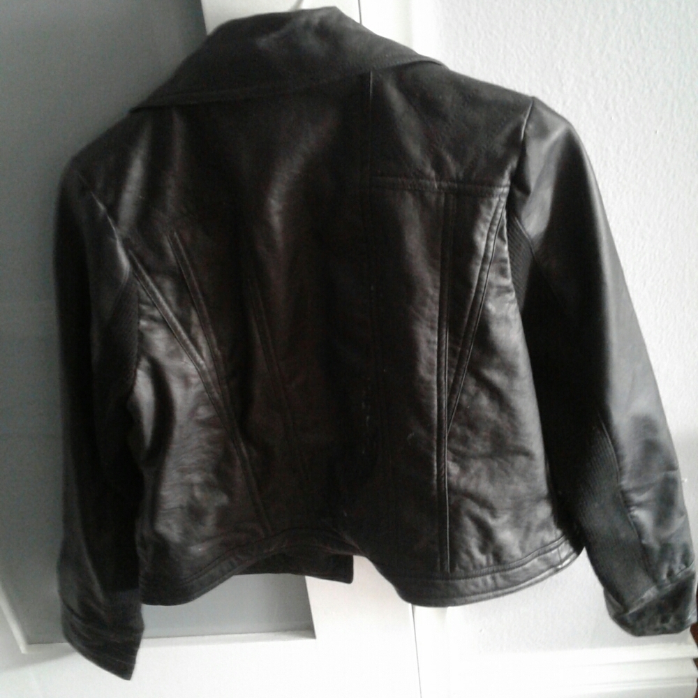 Zinga Faux Leather Motor Jacket